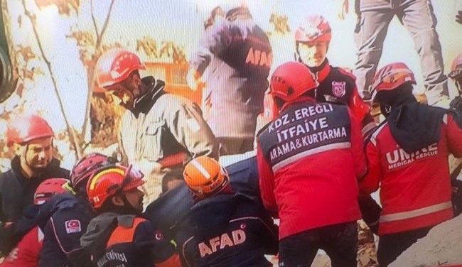 Ereğli İtfaiyesi, Elazığ'da..