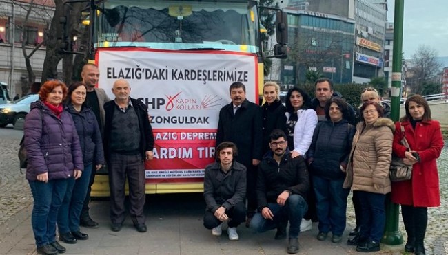 Zonguldak'tan Elazığ'a destek yağıyor..