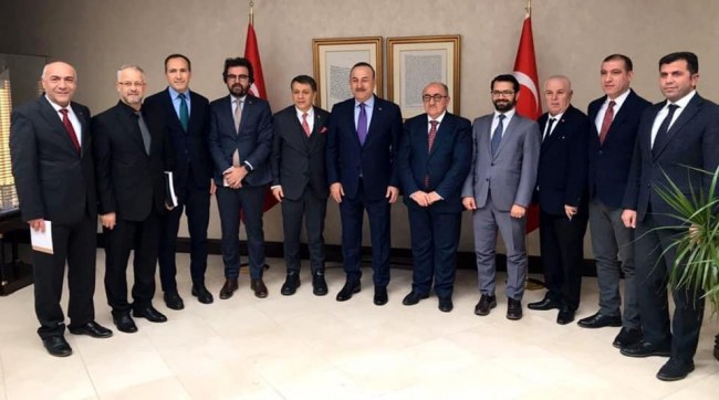 KGK heyeti Bakan Çavuşoğlu'nu ziyaret etti