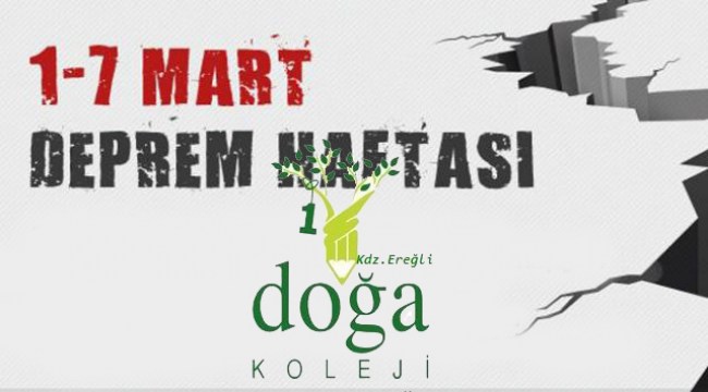 Doğa Kolejinden deprem haftası mesajı..