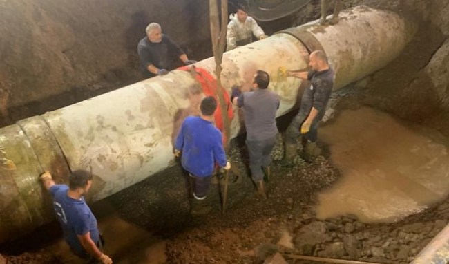 Kızılcapınar arızası giderildi. Su verilmeye başlandı..