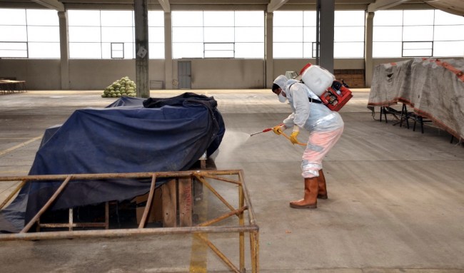 Alaplı Kapalı Pazaryerinde Koronavirüs önlemleri