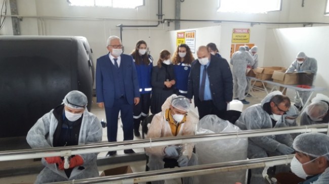 Ereğli Belediyesi maskeden sonra dezenfektan üretmeye başladı..