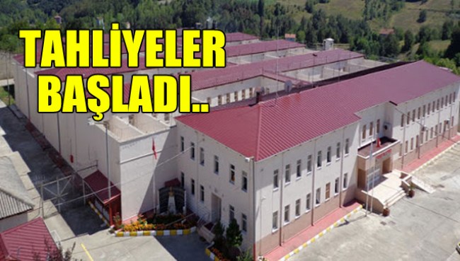 Zonguldak'a bağlı cezaevlerinde tahliyeler başladı..
