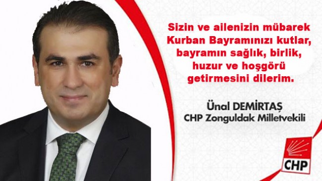 Ünal Demirtaş Kurban Bayramı mesajı..