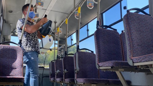 Halk Otobüsleri dezenfekte ediliyor!..