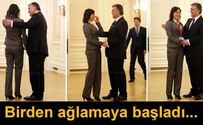 Heyecandan ağlamaya başladı