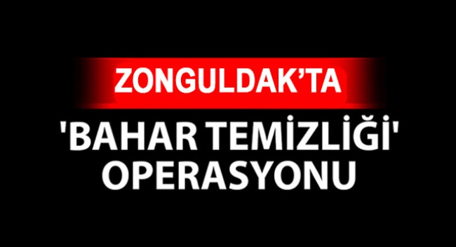 Zonguldak'ta 'Bahar Temizliği' operasyonu..
