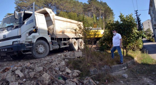 Alaplı hastanesinde yol genişletme ve otopark çalışmaları başladı..