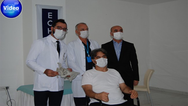 Yerli üretim protezle sağlığına kavuştu