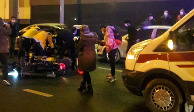 Motor kazasında ağır yaralandı