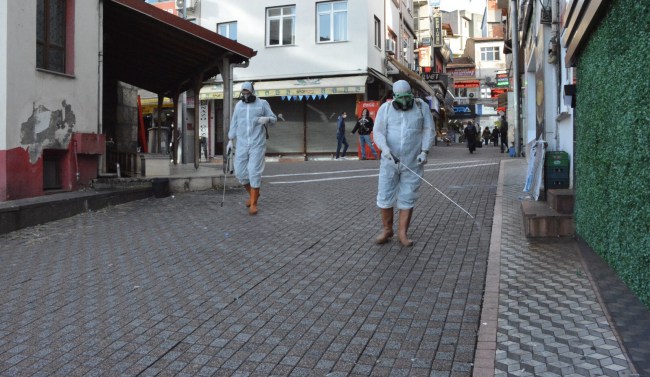 Ortak kullanım alanları ilaçlanıyor