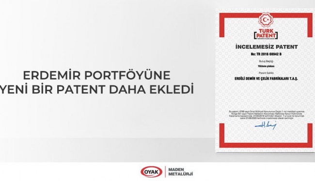 Erdemir’e yeni patent