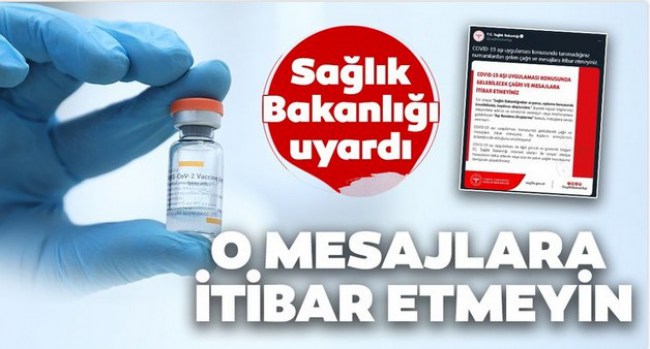 Aşı konusunda gelen mesajlara itibar etmeyin