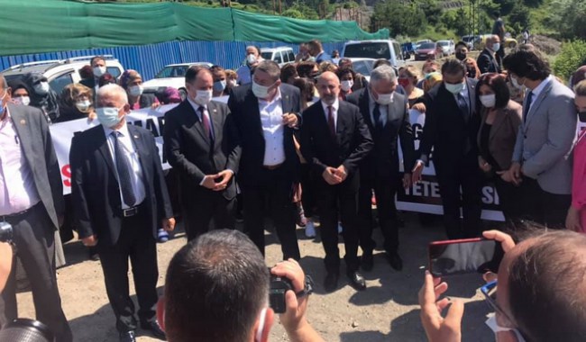 CHP heyeti Alaplı Cüruf tesisini inceledi, yetkililerden bilgi aldı