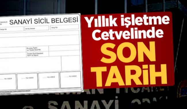 Sanayiciye uyarı: Son tarih 30 Nisan
