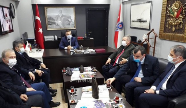 AK Parti heyetinden Emniyet Müdürü Hakan Çelik'e tam kadro ziyaret