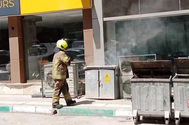 Bursa'da korkutan elektrik panosu yangını