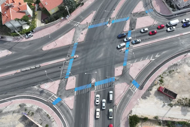 Konya'da bisiklet yollarında bakım ve boyama