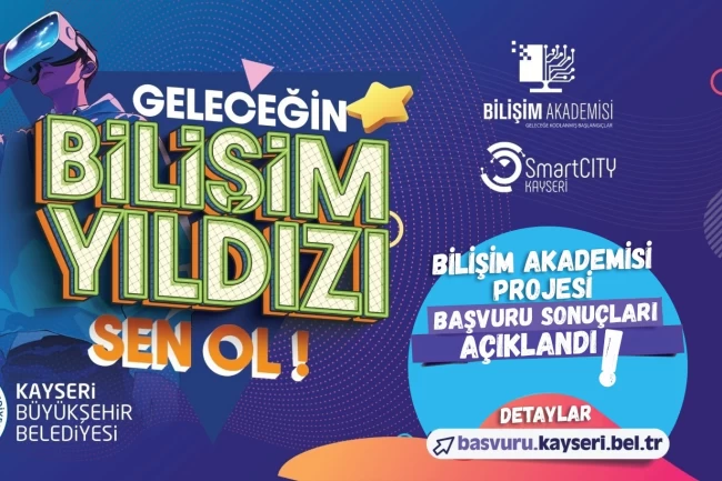 Kayseri Büyükşehir'in Bilişim Akademisi'nde başvuru sonuçları açıklandı