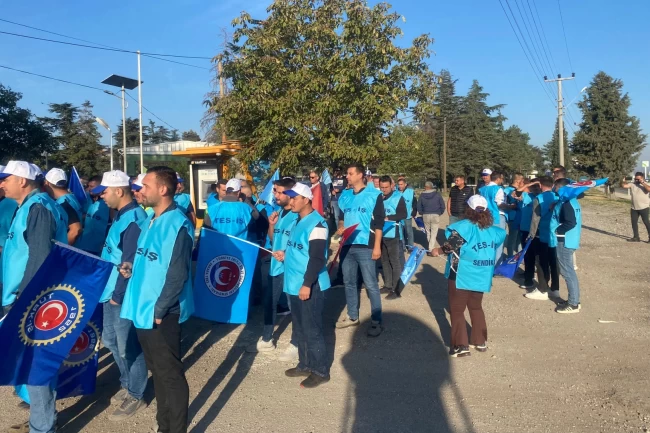 Tes-İş üyelerinden İpsala'da eylem