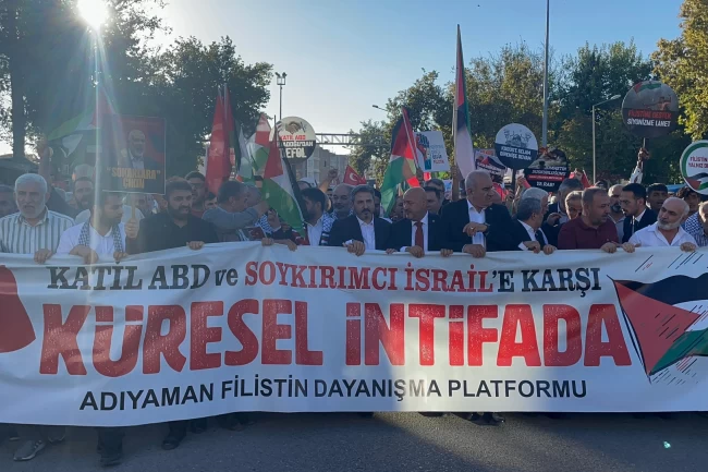 Adıyaman'da Filistin'e destek yürüyüşü