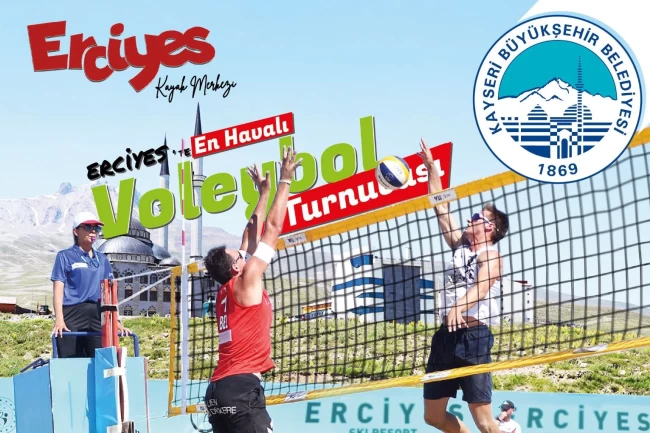 Erciyes'te en havalı voleybol turnuvası