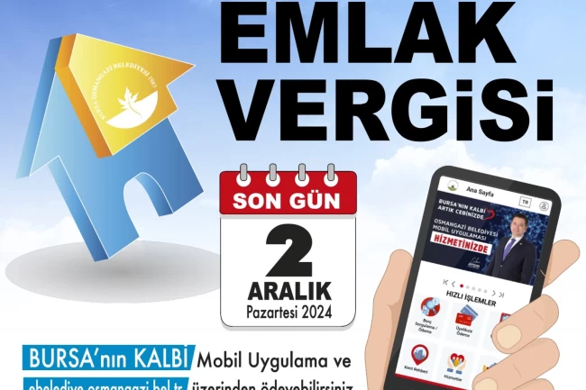 Bursa Osmangazi'nden vergi ödeme kolaylığı
