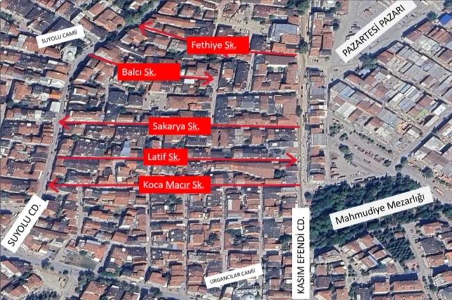 Bursa İnegöl'de iki mahallede tek yön uygulaması