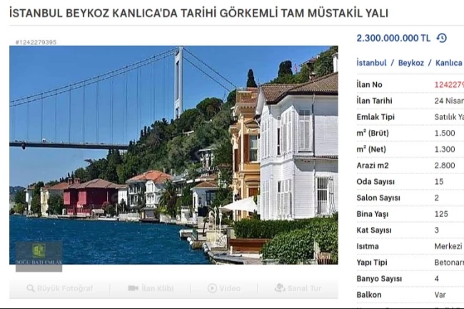 İstanbul Boğazı'ndaki yalılar deprem nedeniyle satılık!