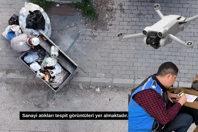 İnegöl Belediyesi'nden dronlu denetim