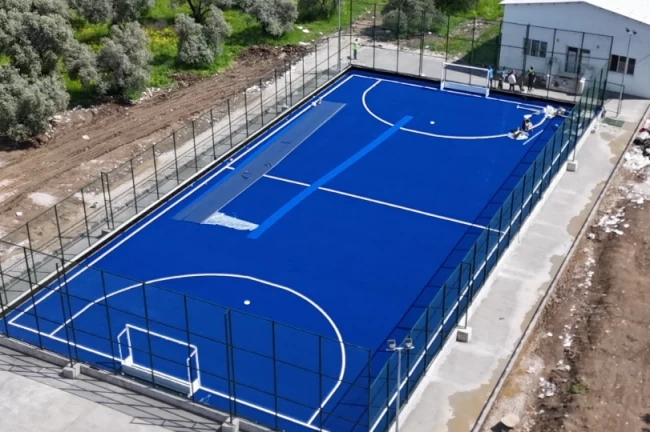 Muğla Yatağan'da çim hokeyi sahası tamamlandı