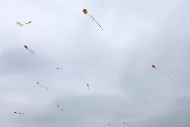 Bursa Nilüfer'de gökyüzü uçurtmalarla renklendi