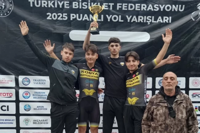 Konya Belediyespor bisiklet takımı Trabzon'da 4 madalya kazandı