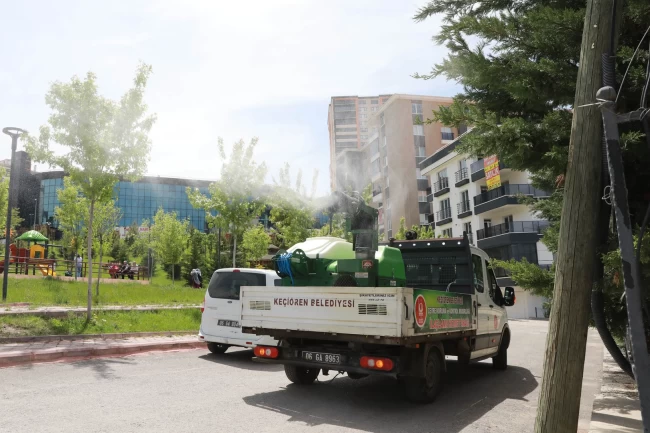 Ankara Keçiören'de ilaçlama çalışmaları hızlandı