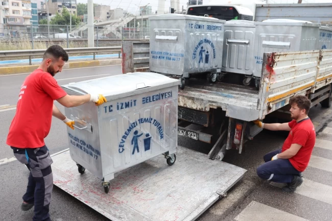 Daha temiz İzmit için yeni konteynerler sahada