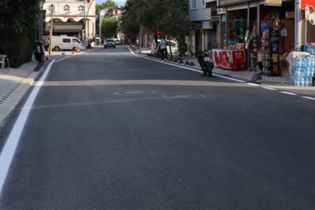 Kocaeli'de yol ve kaldırım yenileme çalışması tamamlandı
