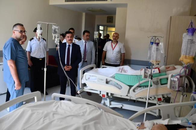 Mudanya Kaymakamı Terzi'den hastanede 'şifa' ziyareti