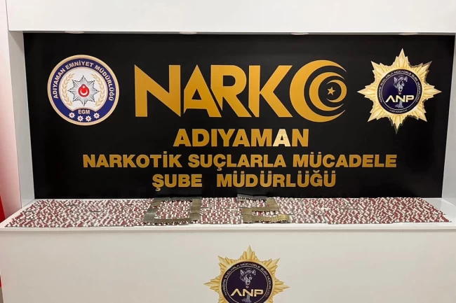 Adıyaman'da 3.332 sentetik hapla yakalanan şahıs tutuklandı