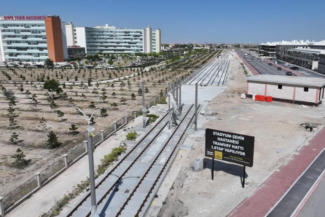 Konya Stadyum-Şehir Hastanesi Tramvayı'nda ikinci etap hazırlığı