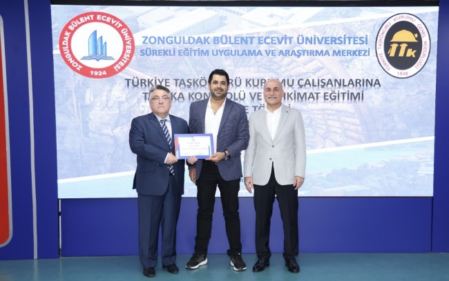 Madenlerde Tabaka Kontrolü ve Tahkimat Eğitimi Belge Takdim Töreni Gerçekleşti