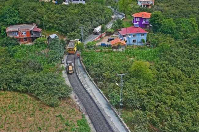 Ordu Ünye Denizbükü Mahallesinde asfalt sevinci