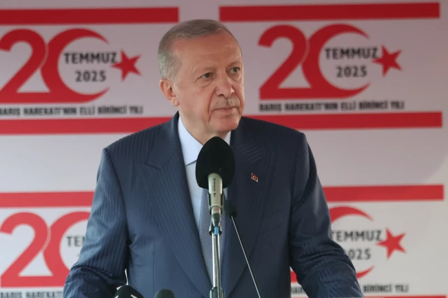 Erdoğan: Kıbrıs'ta çözümün anahtarı iki devletli çözüm, taviz yok!
