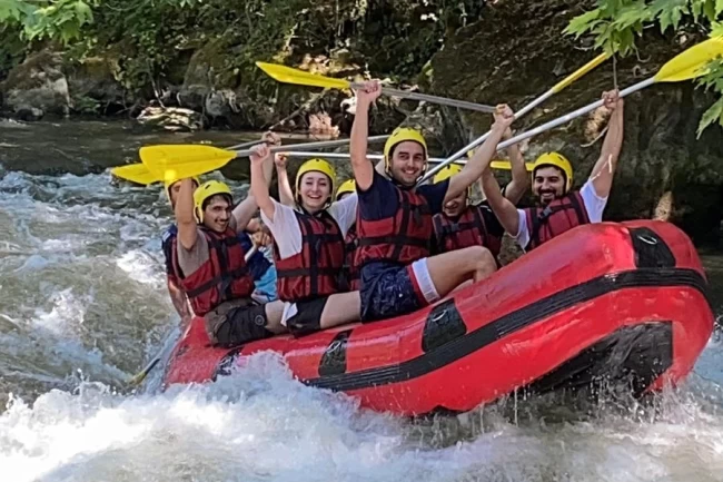 Mimarlar rafting heyecanı yaşadı