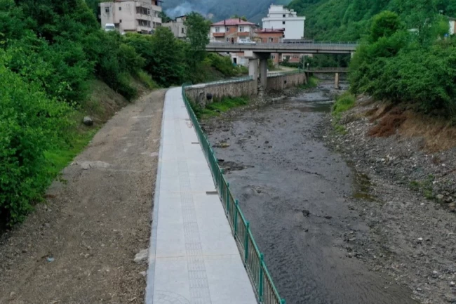 Ordu'nun Gözdesi Ilıca'da yeni yürüyüş yolu turizme değer katıyor