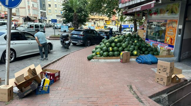 Kdz.Ereğli’de kaldırımlar işgal altında