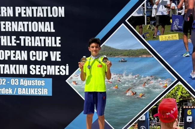 Muğlalı sporcu Kerem Batur Genç'ten çifte madalya