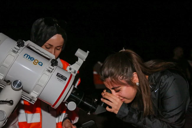 Meteor yağmuru Meram'da şölene dönüştü