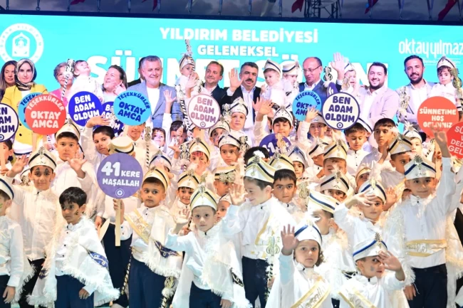 Bursa Yıldırım'da 600 çocuk için klasik araçlı sünnet şöleni