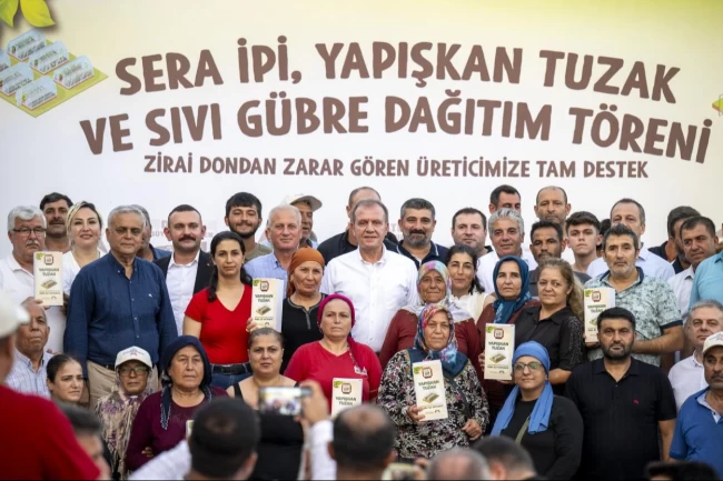 Mersin'de zarar gören çiftçiye destek